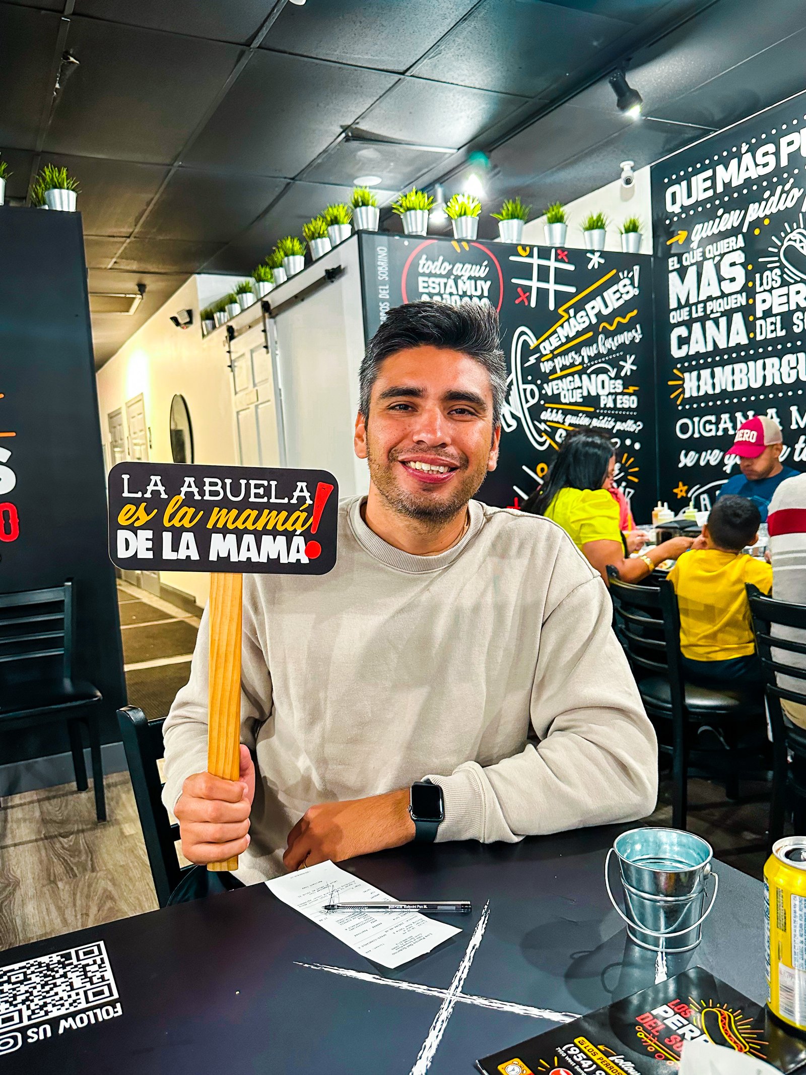 Giancarlo Opazo creating content at Los Perros del Sobrino